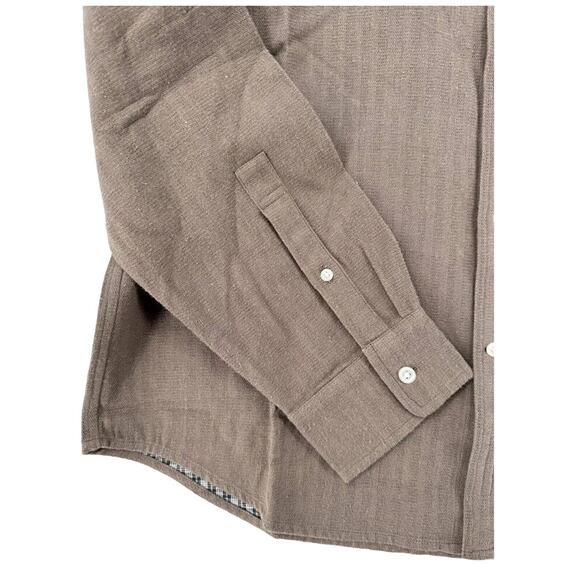 Club Monaco Men's Check Doubleface Long Sleeve Chemise Button Up Shirt Large NWT - Picture 4 of 7